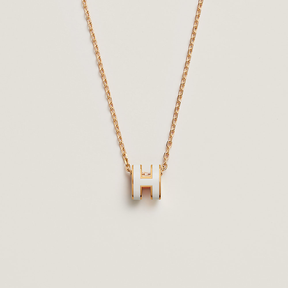 Hermes mini pop discount h necklace pink